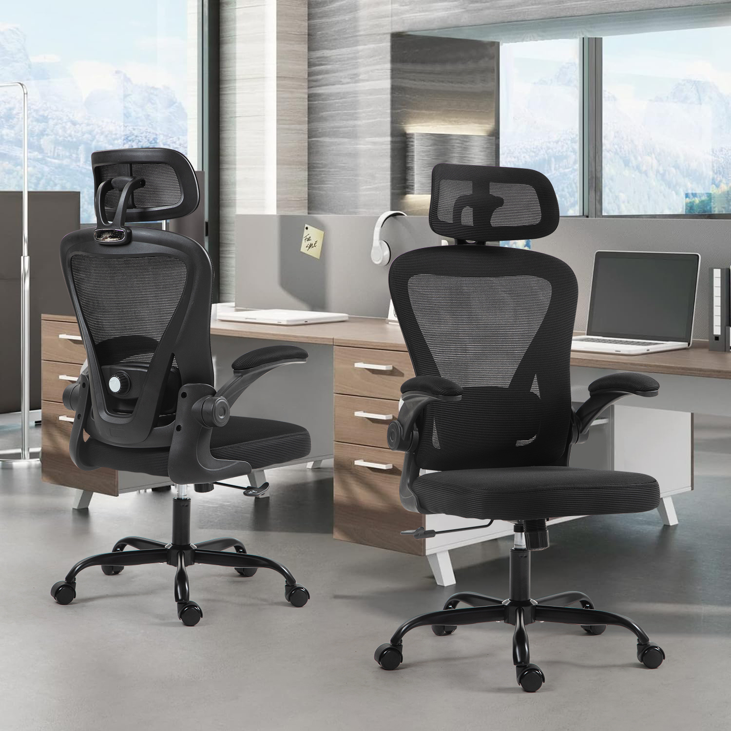 Foto 7 pulgar | Silla Oficina Ergonómica Yatahome Rula Negro