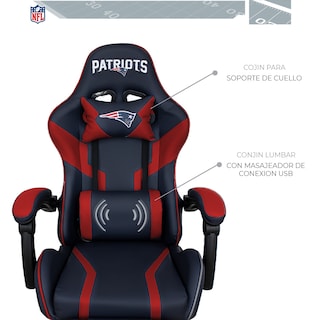 Foto 4 | Silla Gamer NFL New England Patriots Reclinable Con Reposapiés