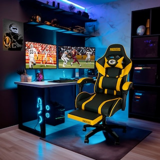 Foto 4 | Silla Gamer Reclinable NFL Green Bay Packers con Reposapiés Retráctil