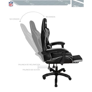 Foto 8 | Silla Gamer NFL Las Vegas Raiders Reclinable