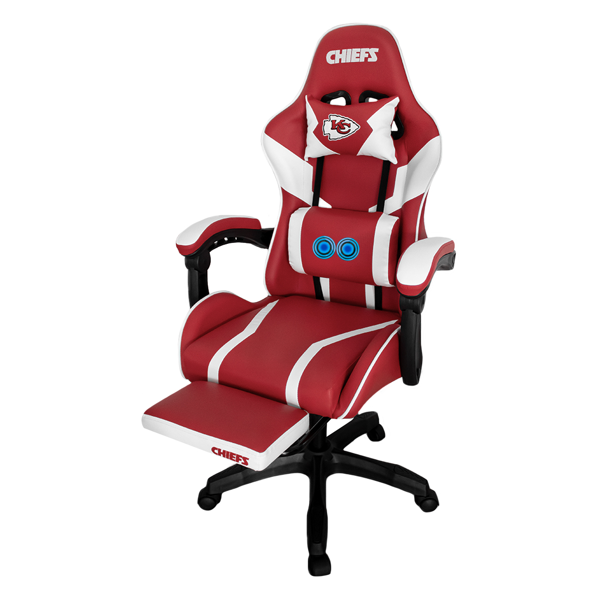 Foto 4 pulgar | Silla Gamer Reclinable NFL Kansas City Chiefs con Reposapiés