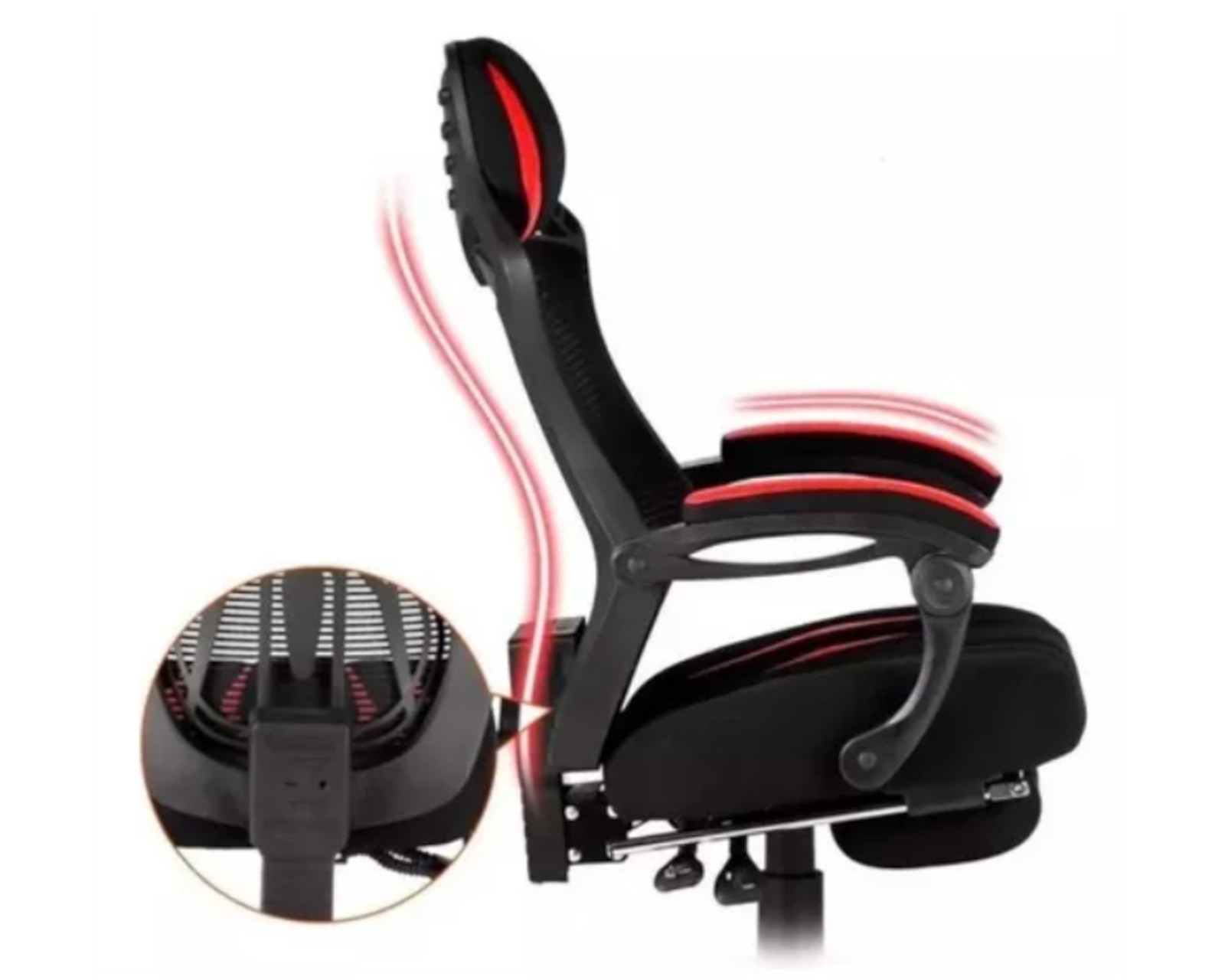 Foto 5 pulgar | Naceb Silla Gamer Spider Con Reposa Piernas Na-0928