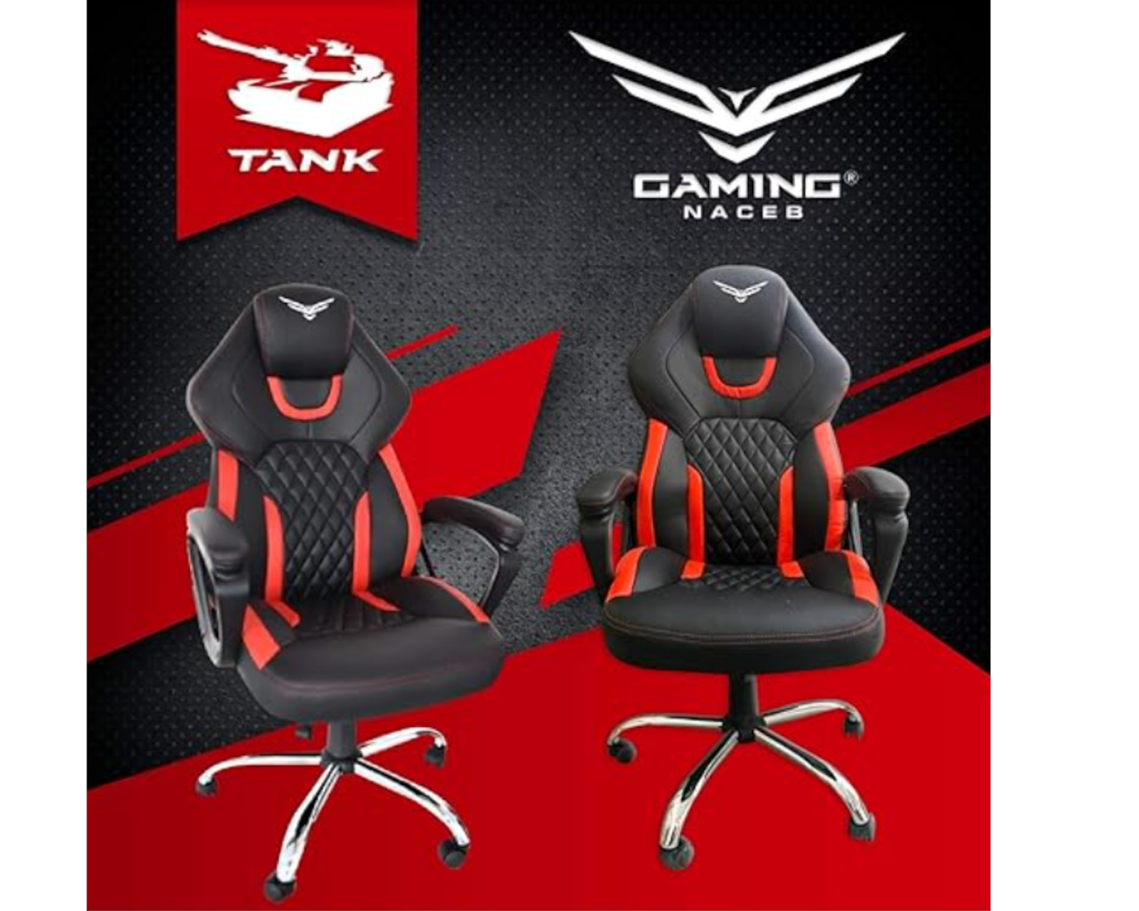 Foto 5 pulgar | Naceb Silla Gamer Tank Na-0913