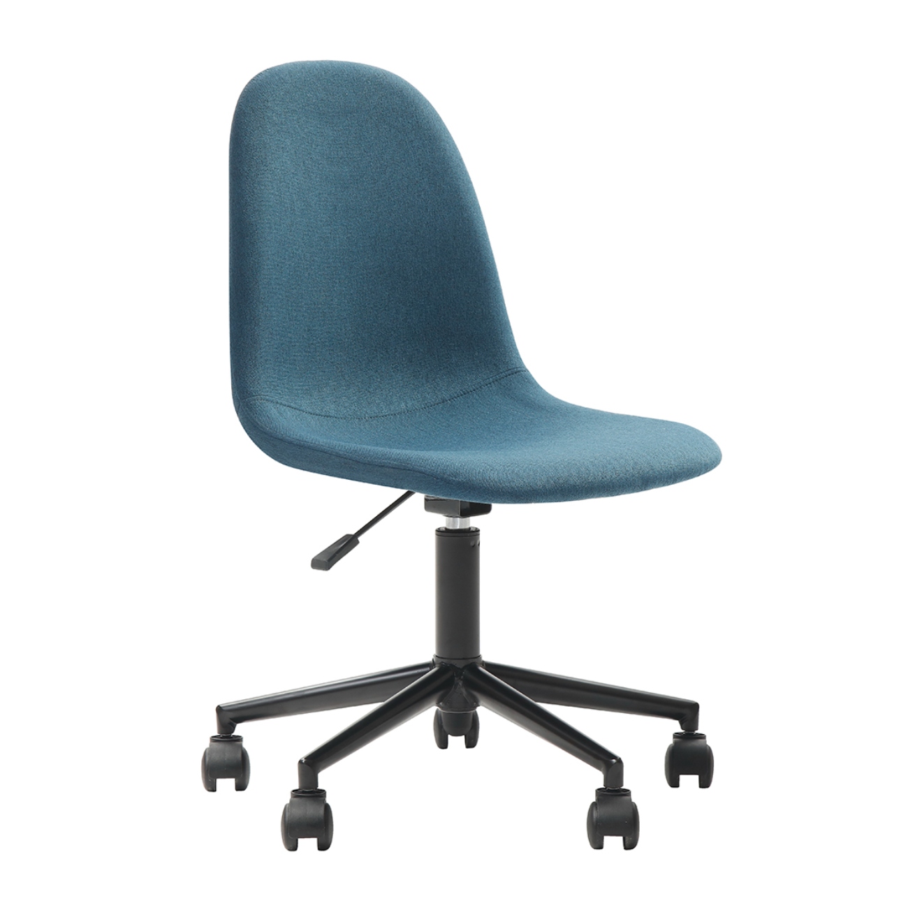 Foto 2 pulgar | Silla De Oficina Giratoria Azul Con Altura Ajustable Y Asiento Acolchado En Tela De Lino