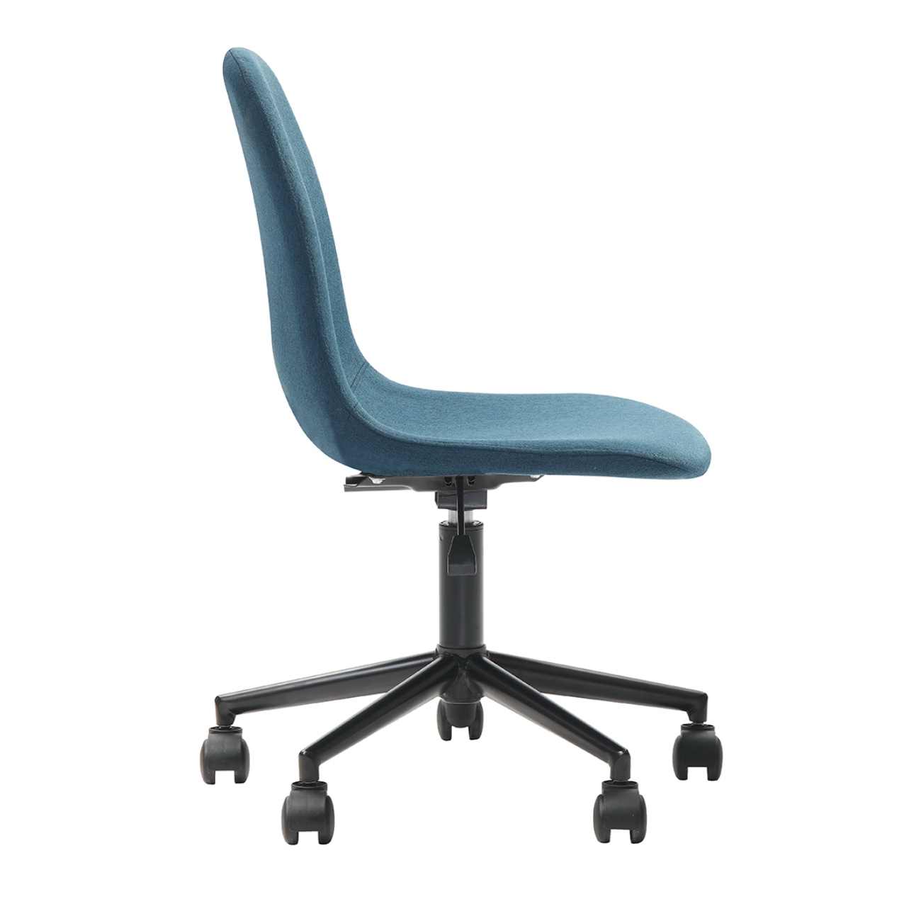 Foto 3 pulgar | Silla De Oficina Giratoria Azul Con Altura Ajustable Y Asiento Acolchado En Tela De Lino