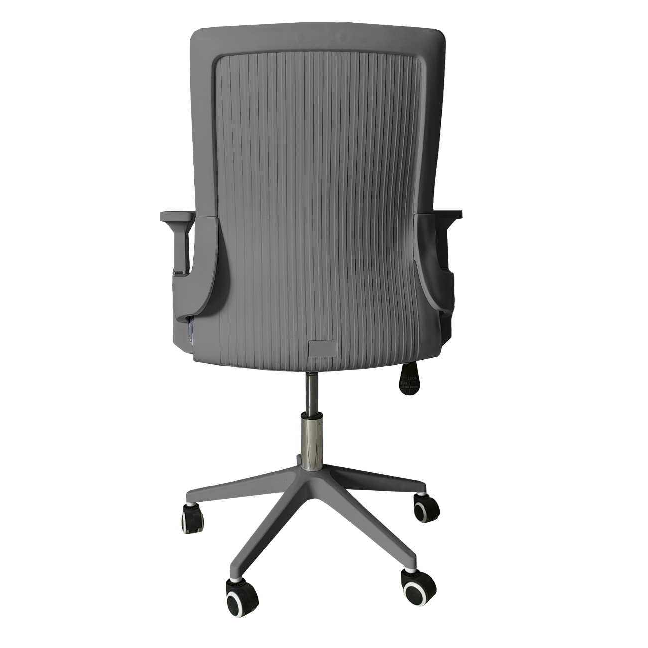 Foto 4 pulgar | Silla De Oficina Giratoria Gris Con Altura Ajustable, Asiento Acolchado, Respaldo Reclinable Y Base De Metal