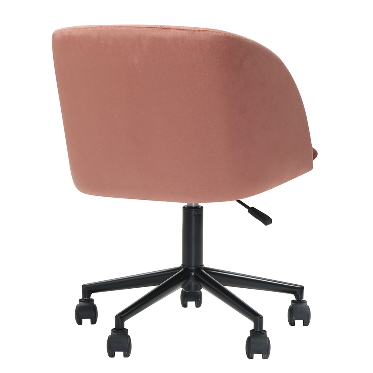 Foto 4 pulgar | Silla De Oficina Giratoria En Terciopelo Rosa Con Altura Ajustable Y Asiento Acolchado