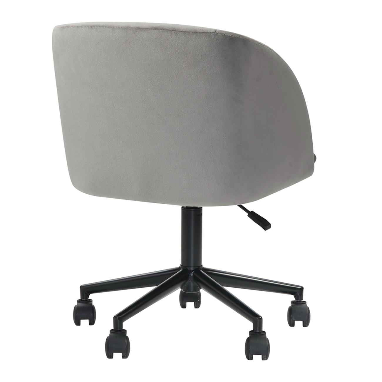 Foto 4 pulgar | Silla De Oficina Giratoria En Terciopelo Gris Con Altura Ajustable Y Asiento Acolchado