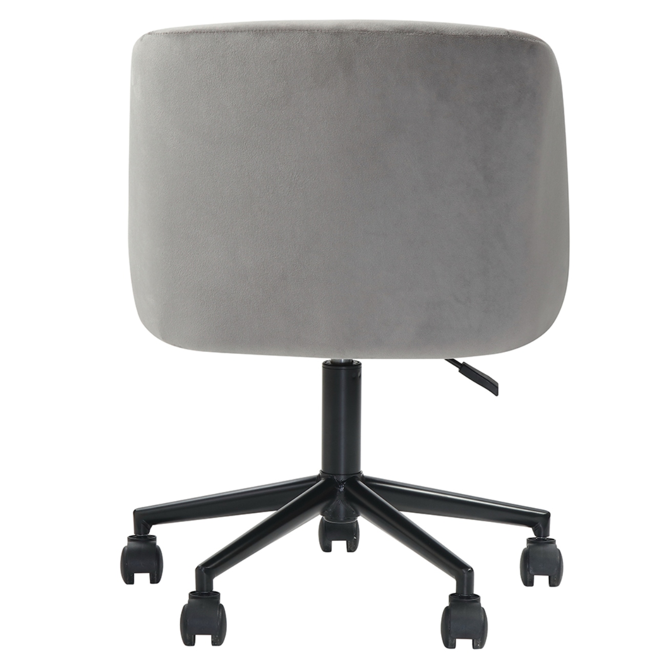 Foto 5 pulgar | Silla De Oficina Giratoria En Terciopelo Gris Con Altura Ajustable Y Asiento Acolchado