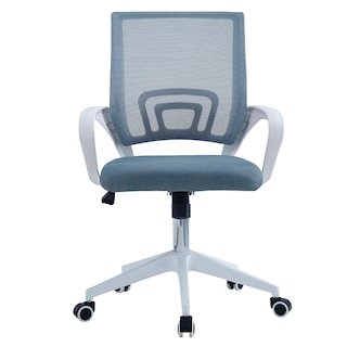 Foto 1 | Silla De Oficina Giratoria Gris Y Blanca. Altura Ajustable, Asiento Acolchado Y Base De Metal