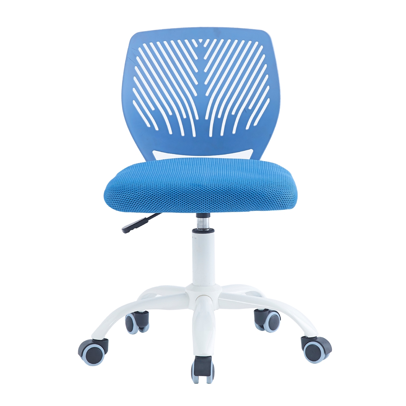 Foto 2 pulgar | Silla De Oficina Giratoria Azul Con Altura Ajustable Y Asiento Acolchado Tapizado En Tela