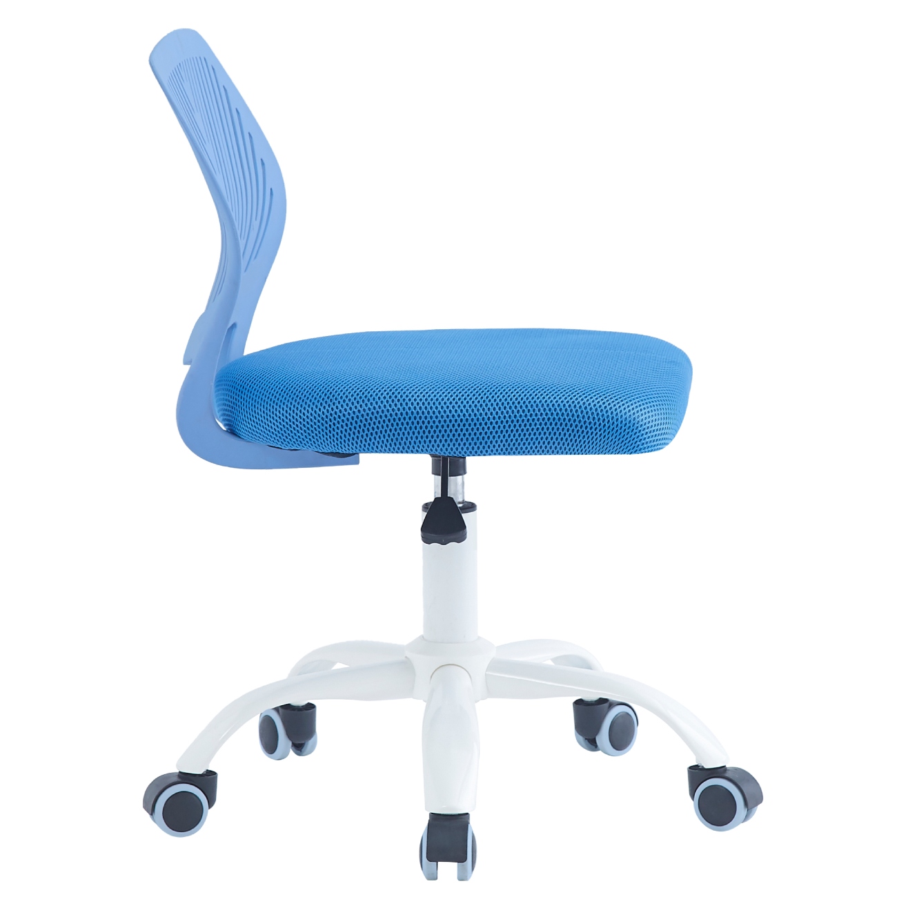 Foto 3 pulgar | Silla De Oficina Giratoria Azul Con Altura Ajustable Y Asiento Acolchado Tapizado En Tela