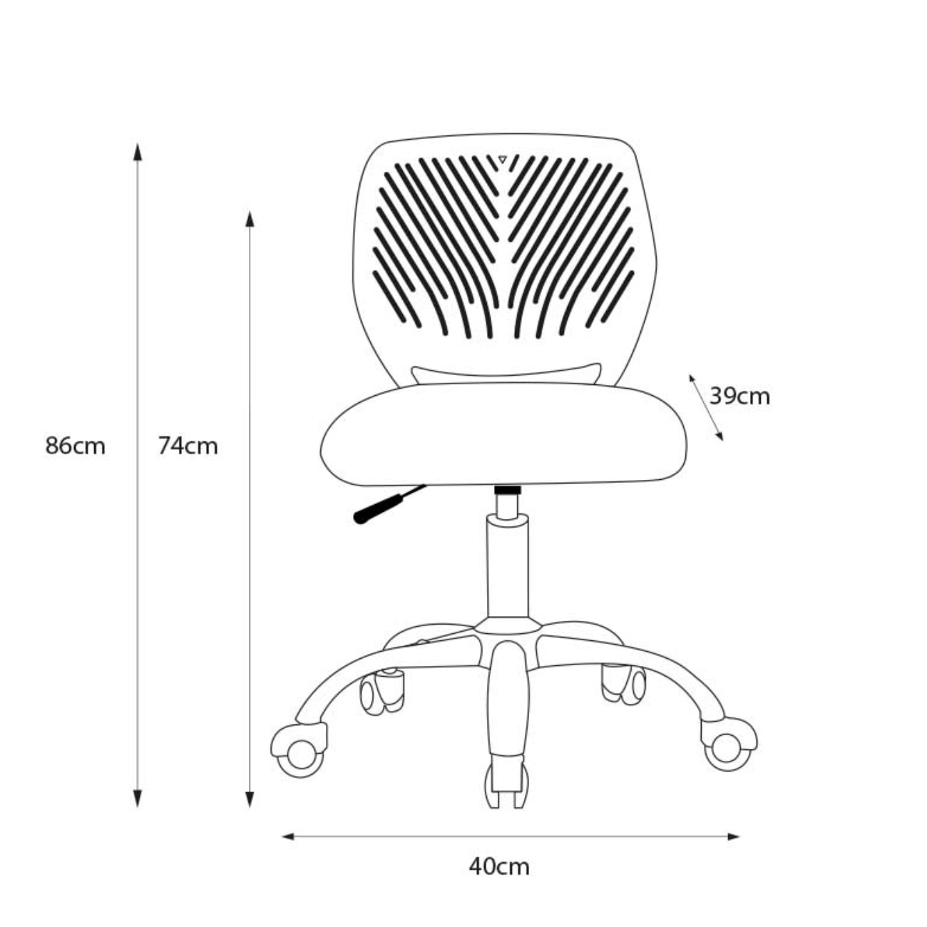 Foto 6 pulgar | Silla De Oficina Giratoria Azul Con Altura Ajustable Y Asiento Acolchado Tapizado En Tela