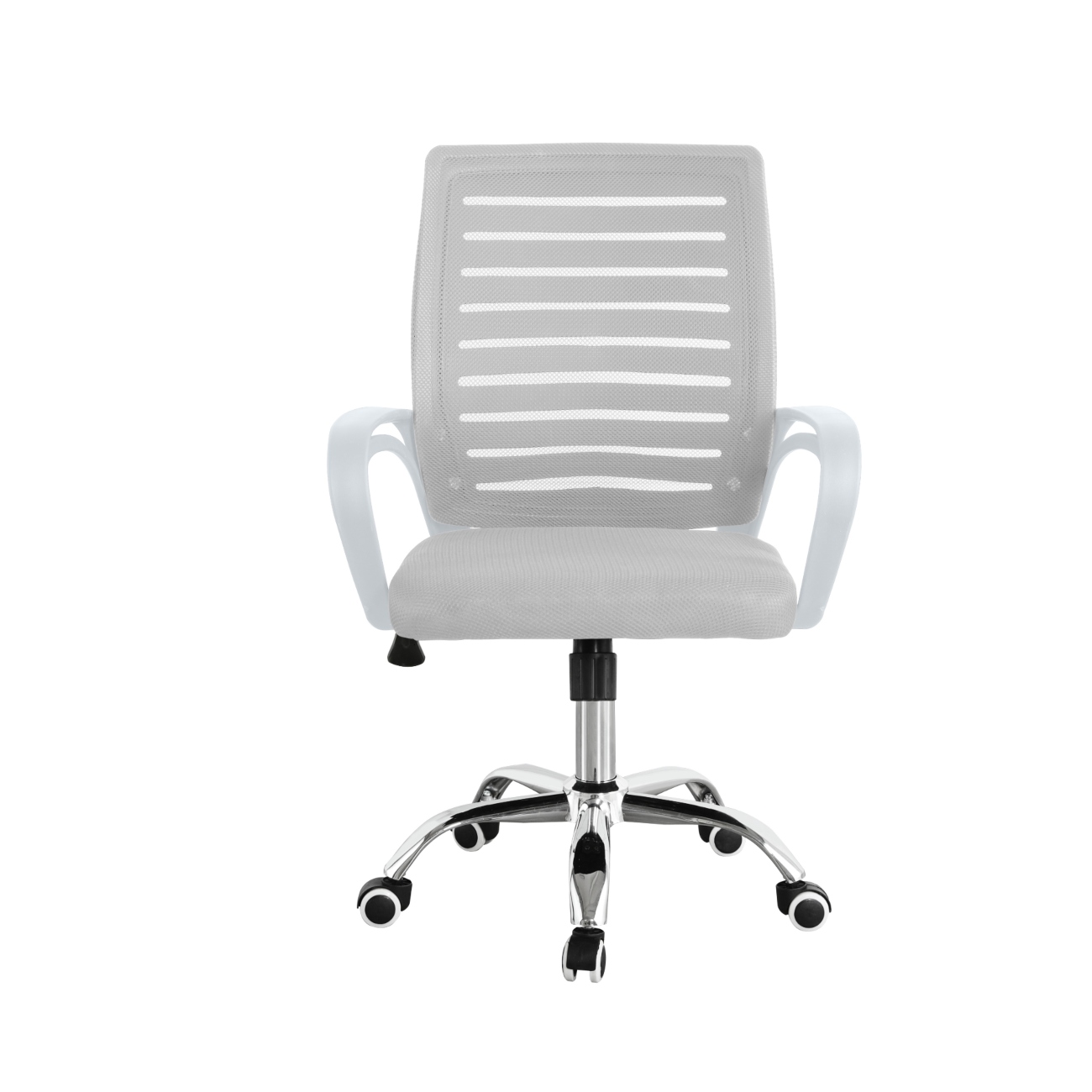 Silla de Oficina Giratoria Alterego Blanca y Gris con Altura Ajustable