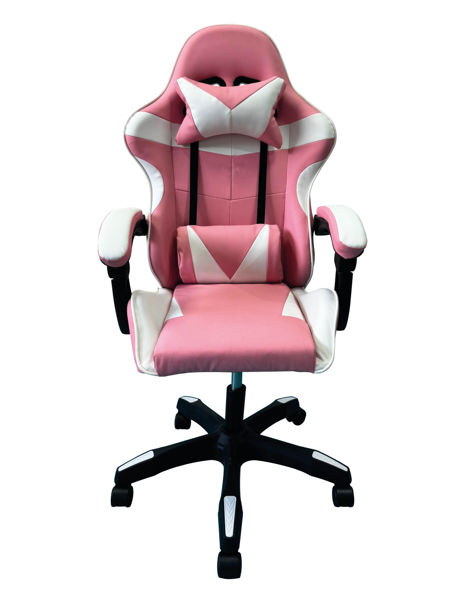 Silla Gamer Titanio Ergonómica Sin Reposapiés Raven Rosa