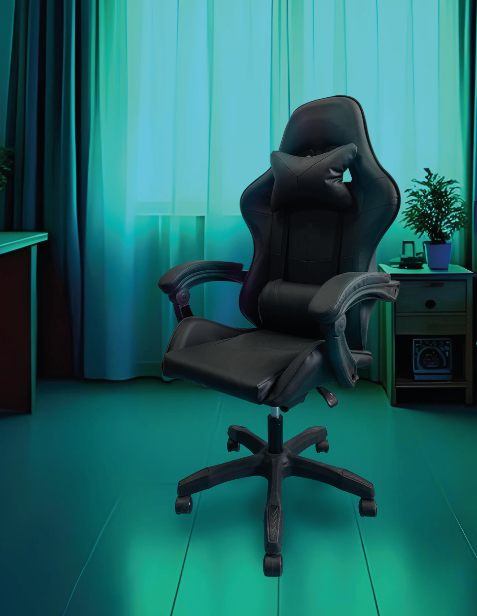 Foto 3 pulgar | Silla Gamer Titanio Ergonómica Sin Reposapiés Raven Negra