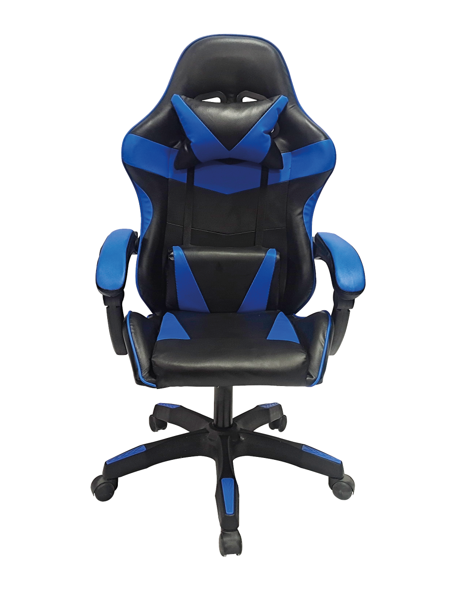 Foto 2 pulgar | Silla Gamer Titanio Ergonómica Sin Reposapiés Raven Azul