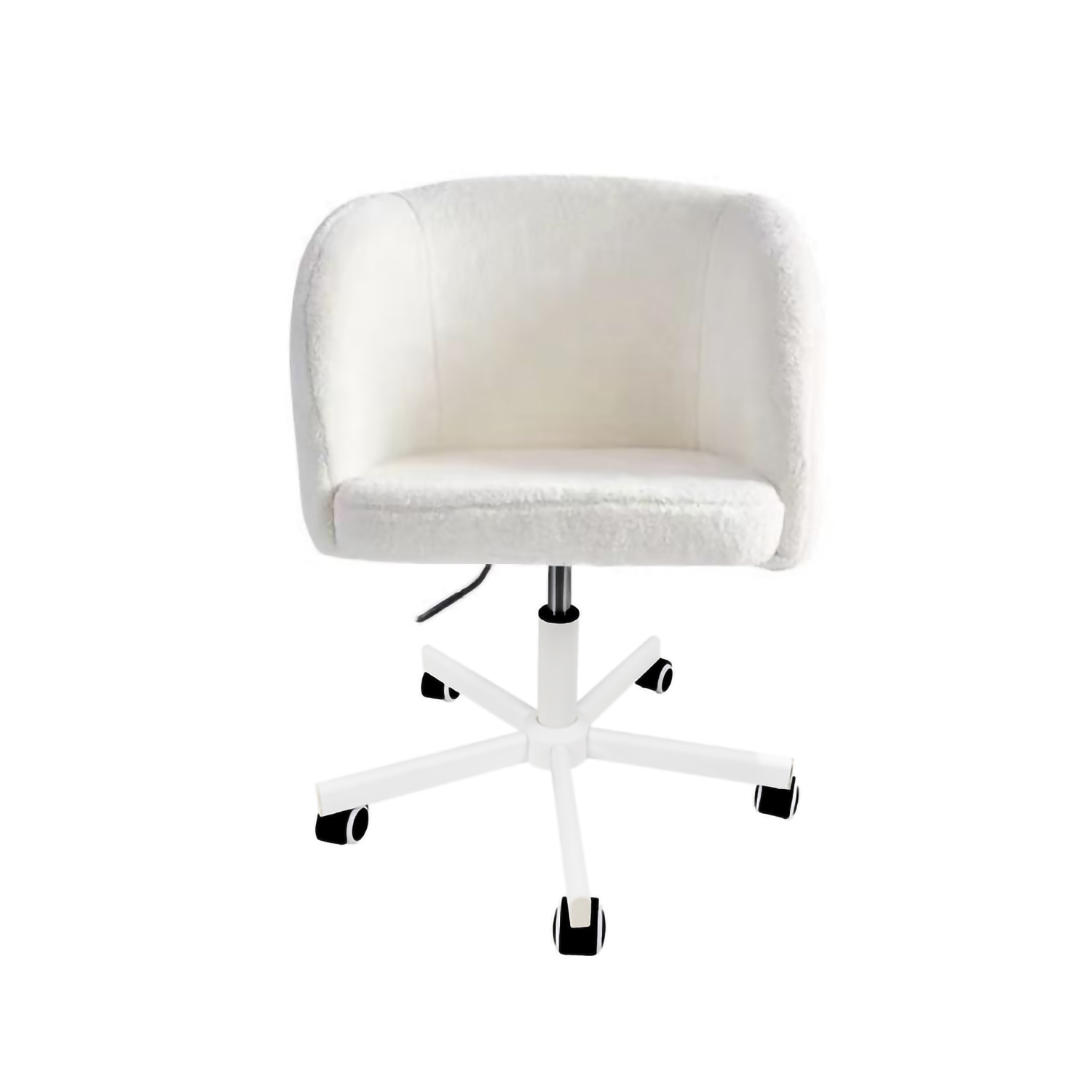 Silla De Oficina Tipo Sherpa Top Living Jazmín Color Blanca