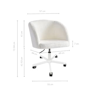 Foto 3 | Silla De Oficina Tipo Sherpa Top Living Jazmín Color Blanca