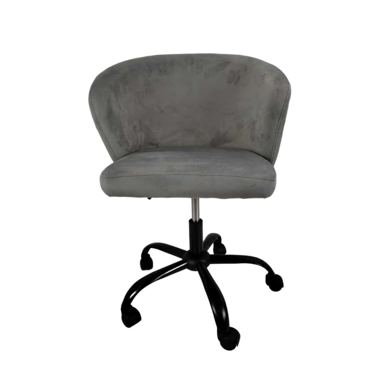 Silla De Oficina Top Living Pinoquio De Terciopelo Gris Oscuro