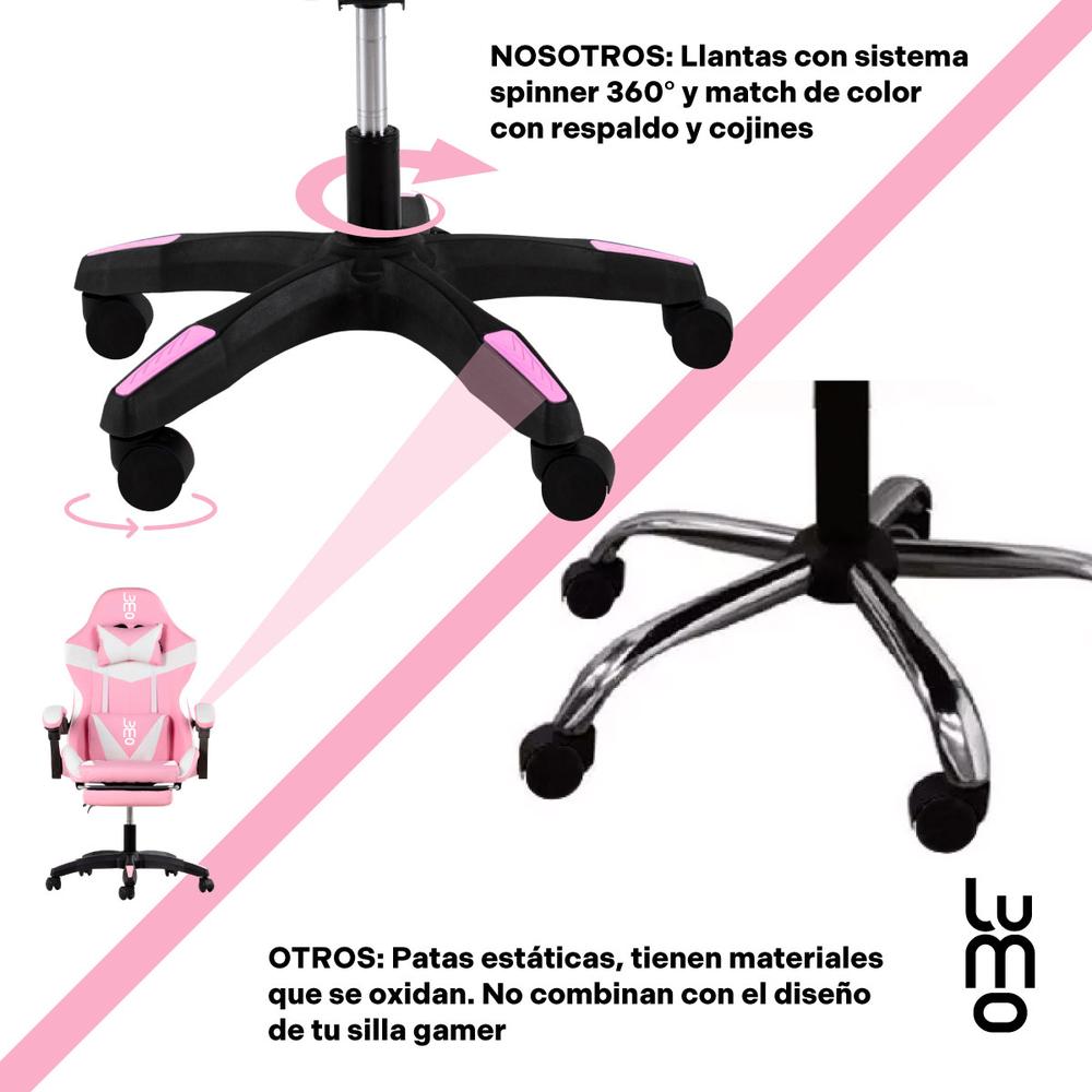 Foto 5 pulgar | Silla Gamer Ergonomica Ejecutiva De Oficina Reposapies