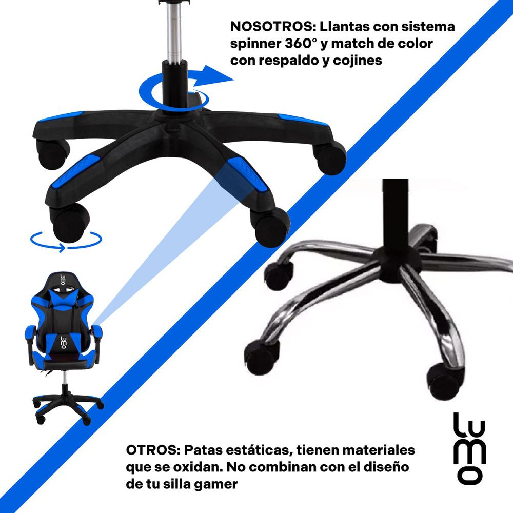 Foto 5 pulgar | Silla Gamer Ergonomica Ejecutiva De Oficina Reposapies