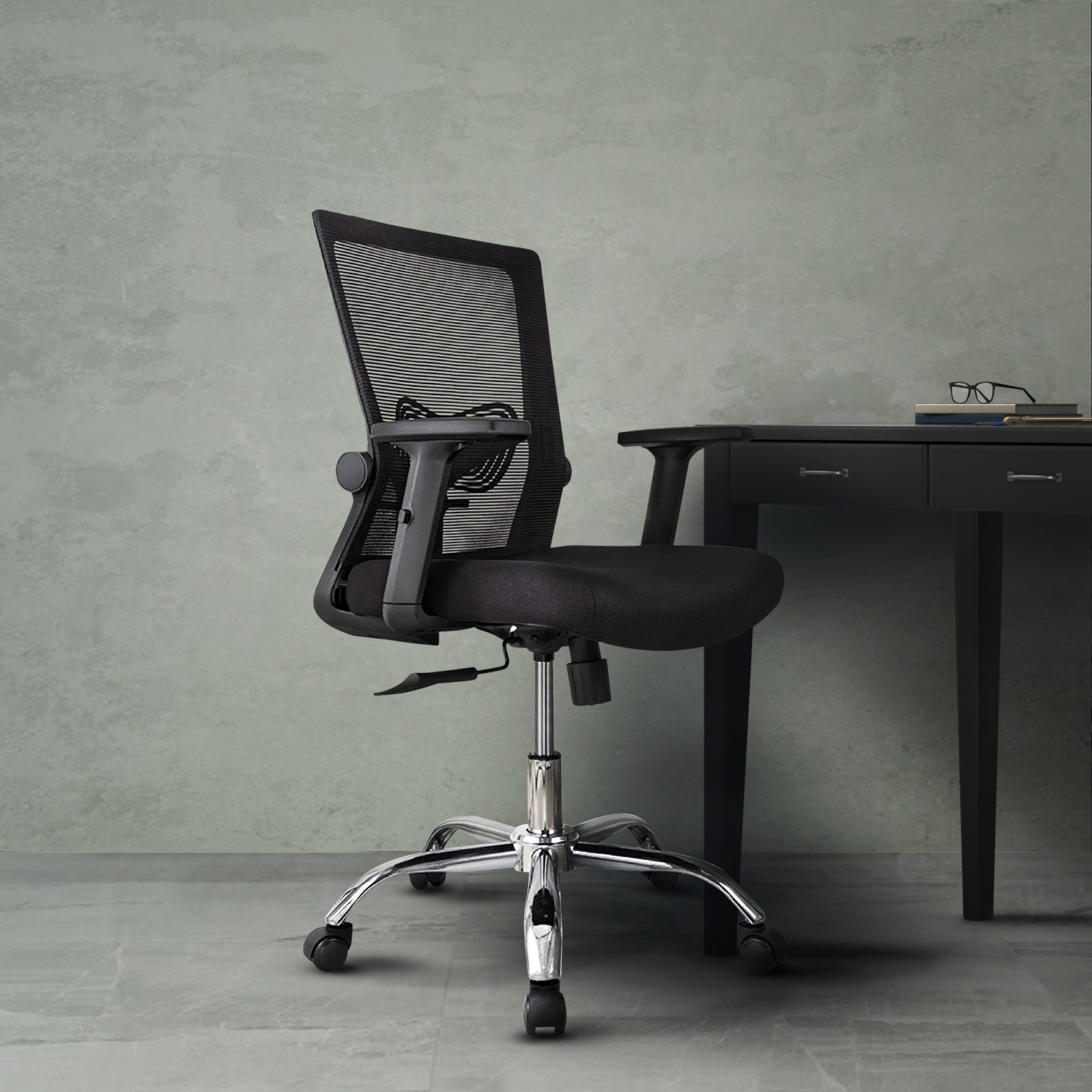 Foto 8 | Silla De Oficina Ergonómica Ergonomus Con Soporte Lumbar Y Brazos Abatibles Color Negro