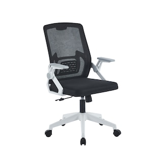Foto 1 | Silla De Oficina Ergonomus Sill-f2b Con Brazos Abatibles Color Blanco Y Negro