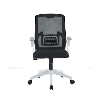 Foto 2 | Silla De Oficina Ergonomus Sill-f2b Con Brazos Abatibles Color Blanco Y Negro
