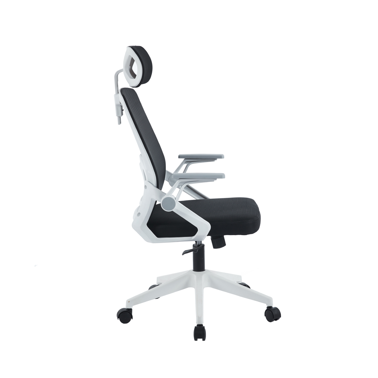 Foto 5 pulgar | Silla De Oficina Ergonomus Sill-r2b Con Brazos Abatibles Y Cabecero Ajustable Color Blanco Y Negro