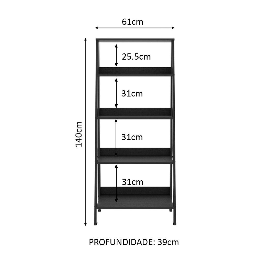 Foto 5 pulgar | Escritorio Madesa Home Office Y Mueble Estante Librero Mn