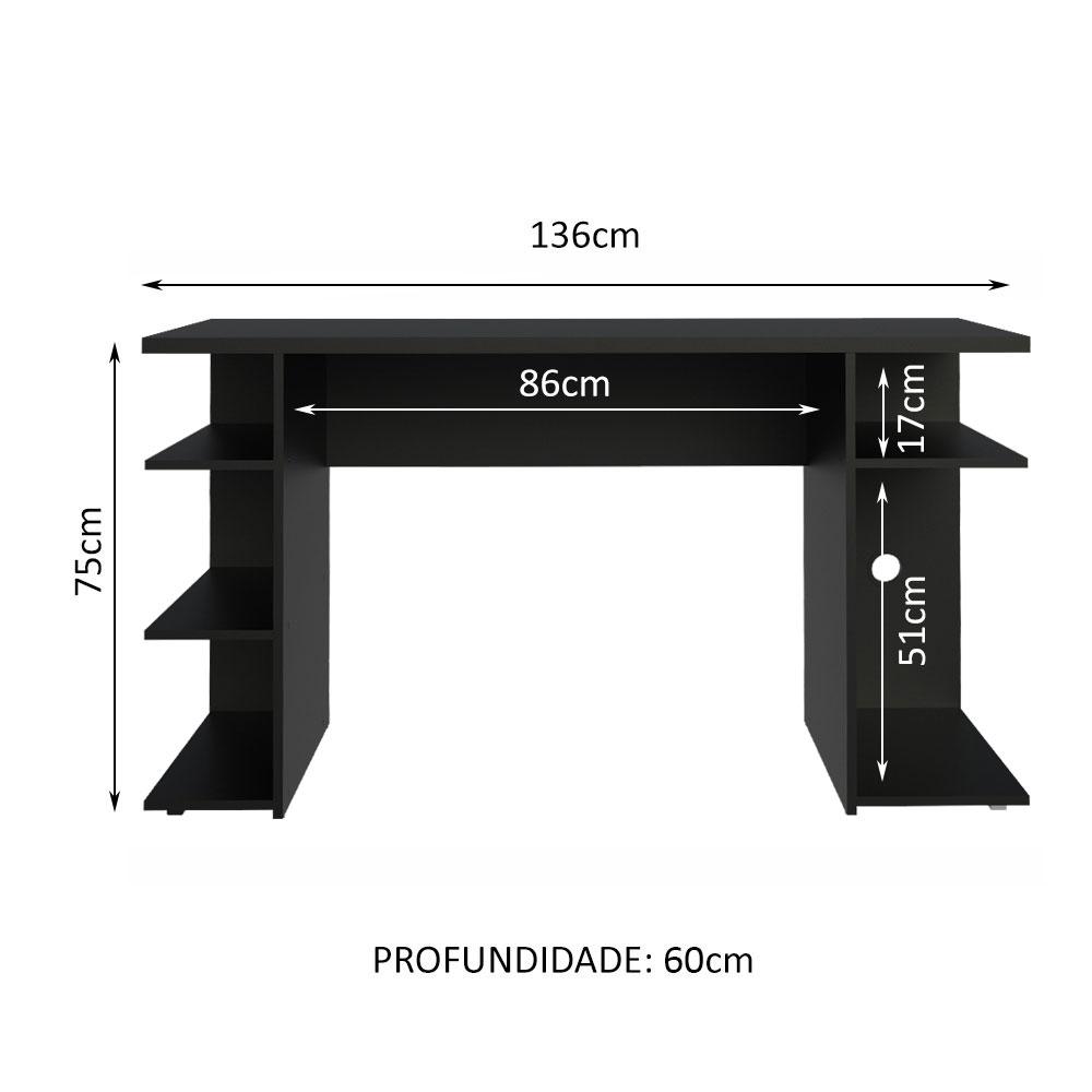 Foto 4 pulgar | Mesa Gamer Escritorio Para Computador Madesa 9409 Nn