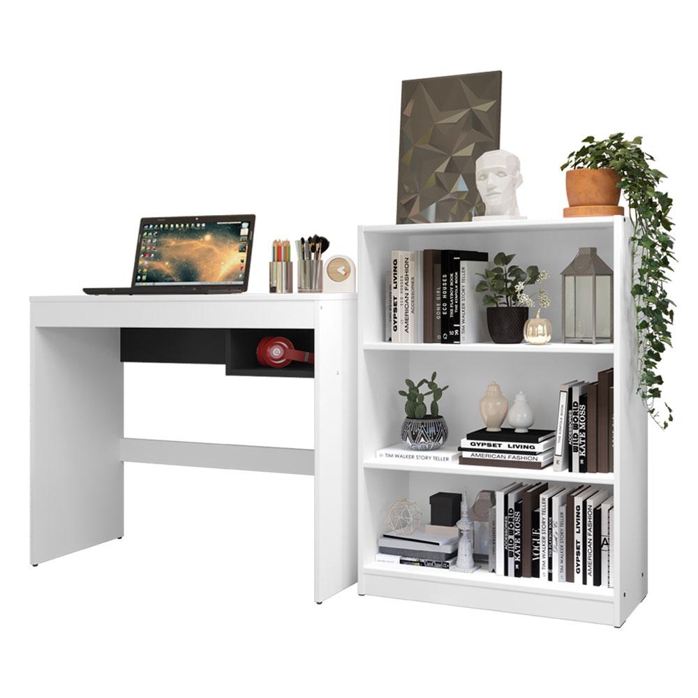 Foto 1 | Escritorio Madesa Rubi Y Librero Organizador 6907 Blanco