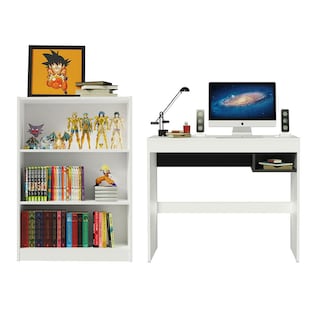 Foto 4 | Escritorio Madesa Rubi Y Librero Organizador 6907 Blanco