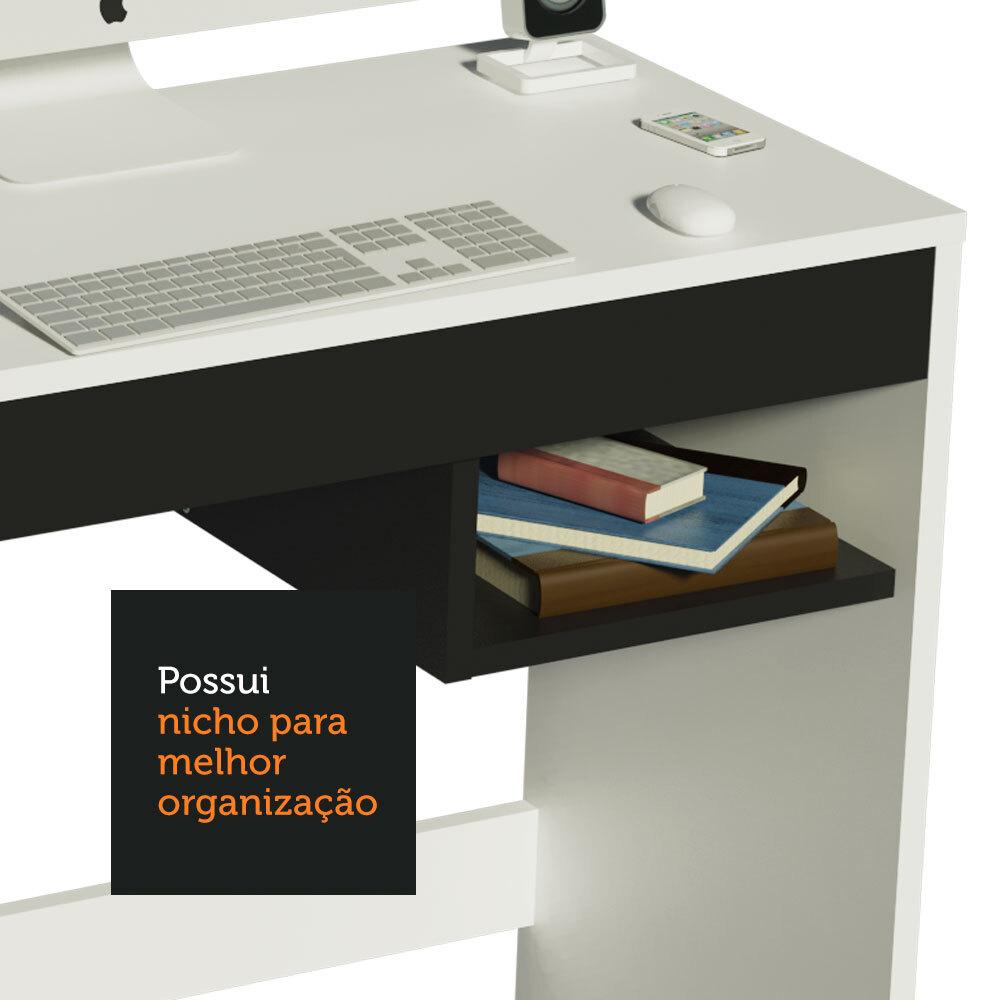 Foto 6 | Escritorio Madesa Rubi Y Librero Organizador 6907 Blanco