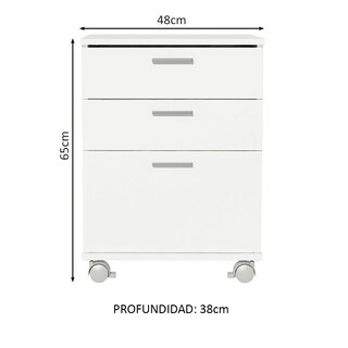 Foto 4 | Escritorio Madesa Home Office Y Cajonera Organizadora Bm