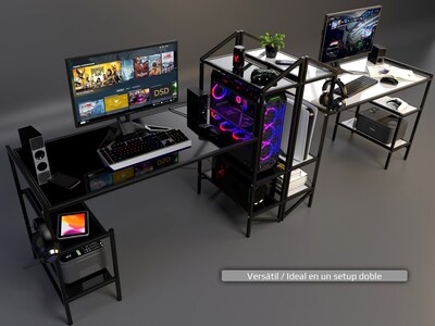 Foto 5 | Escritorio Gamer Ambientika Modelo J Negro