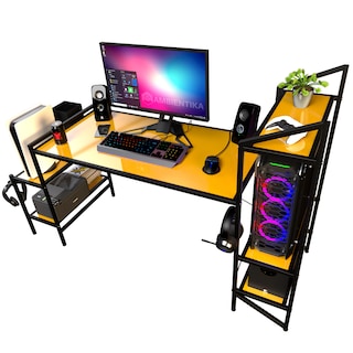 Foto 1 | Escritorio Gamer Ambientika Modelo J Amarillo
