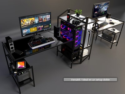 Foto 5 | Escritorio Gamer Ambientika Modelo J Amarillo