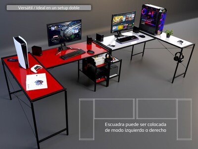 Foto 5 | Escritorio Gamer Ambientika Modelo L Negro