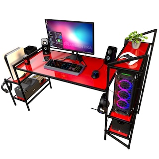 Foto 1 | Escritorio Gamer Ambientika Modelo J Rojo