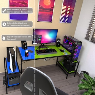 Foto 4 | Escritorio Gamer Ambientika Modelo N Azul