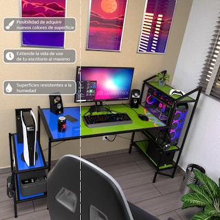 Foto 4 | Escritorio Gamer Ambientika Modelo J Azul