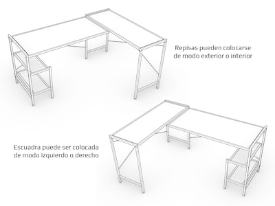 Foto 6 | Escritorio Gamer Ambientika Modelo L Azul