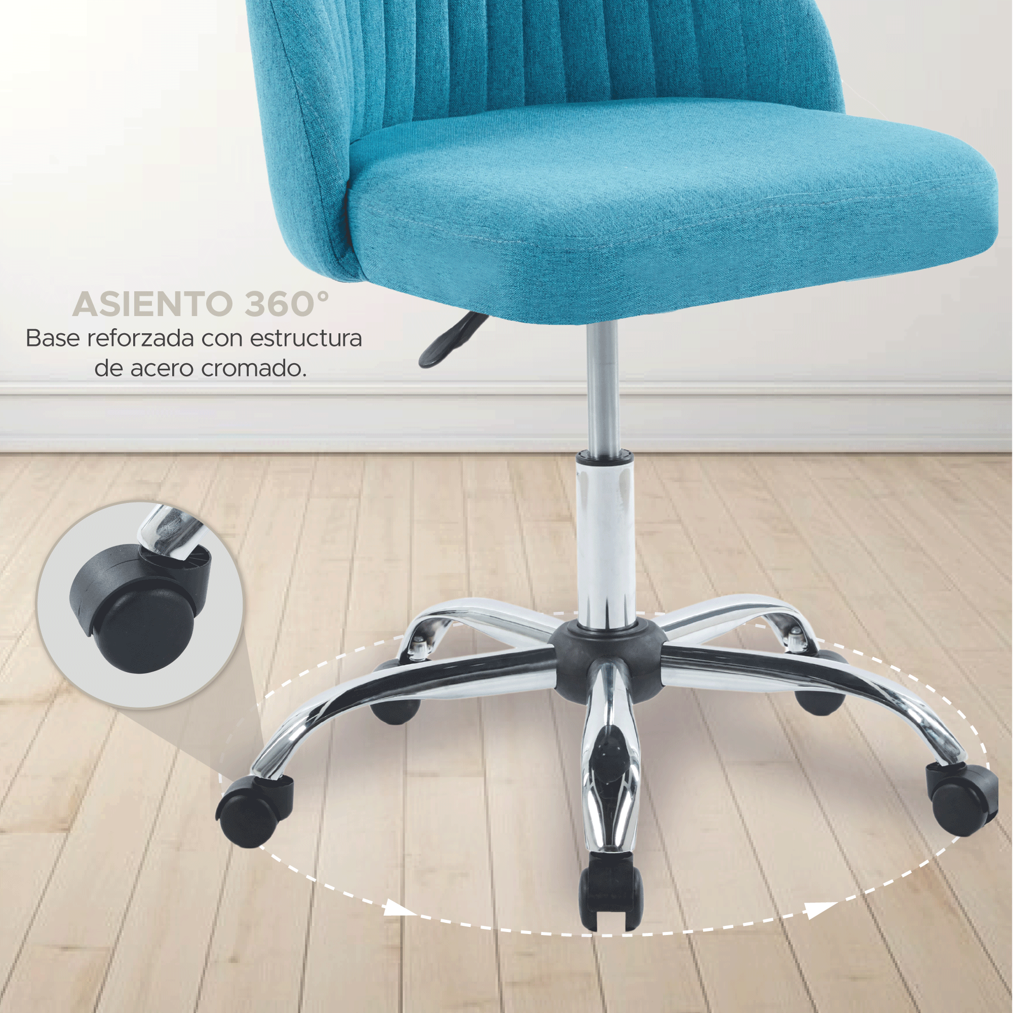 Foto 6 pulgar | Silla Elly Decor Bennedict  Azul