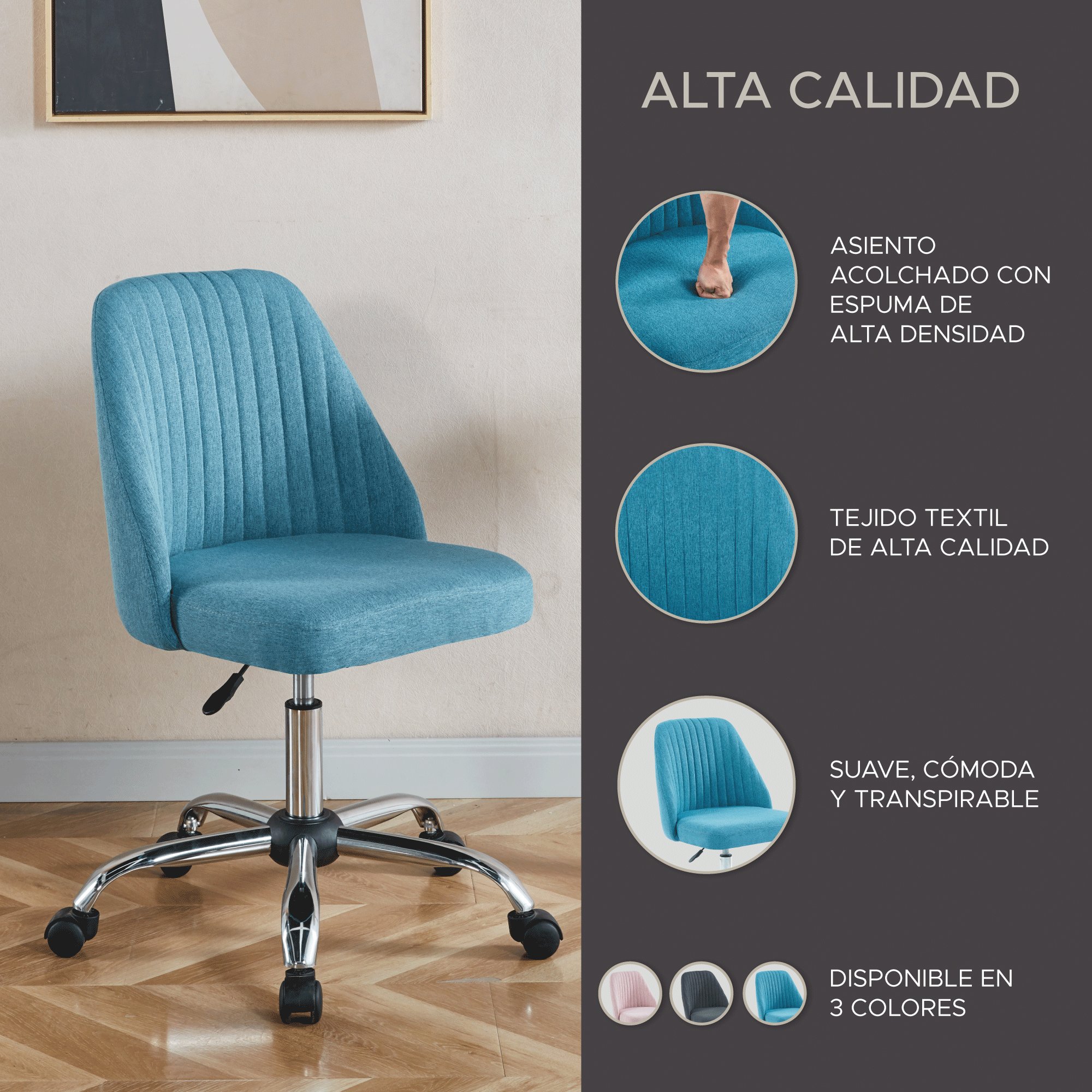 Foto 7 pulgar | Silla Elly Decor Bennedict  Azul