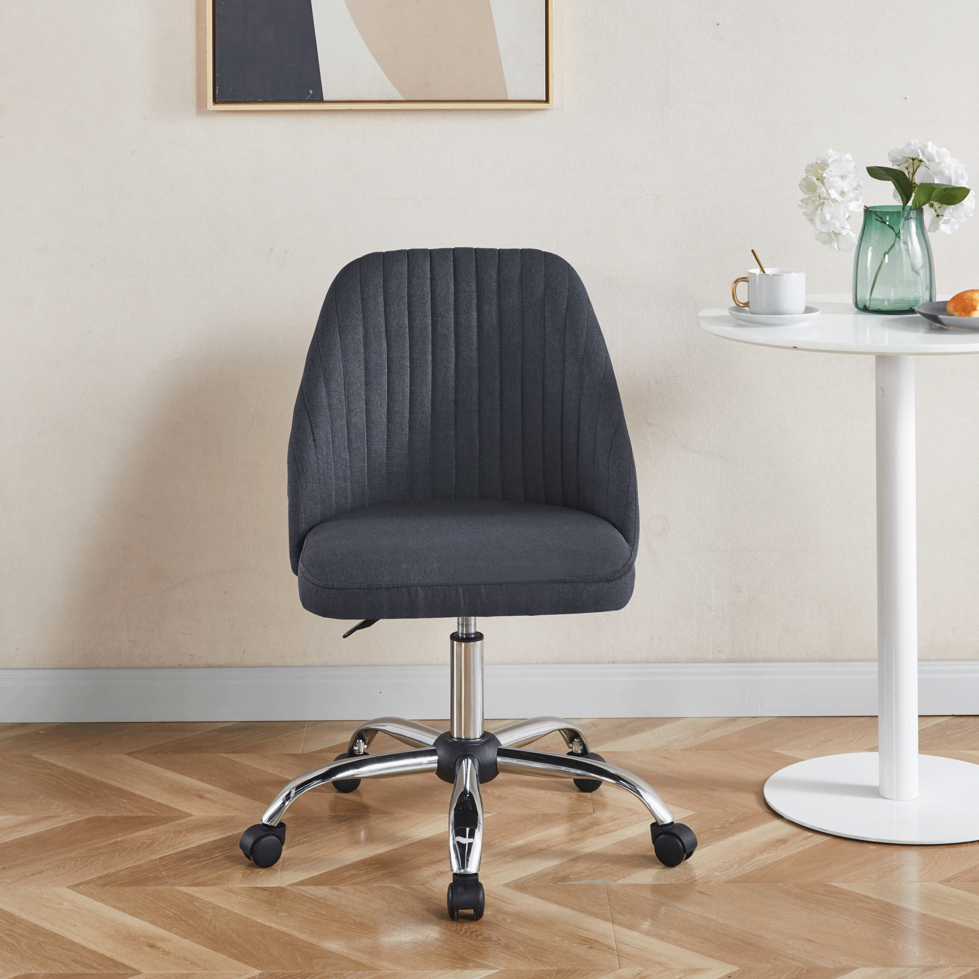 Foto 3 pulgar | Silla Elly Decor Bennedict Gris Oscuro