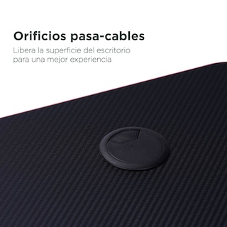 Foto 6 | Escritorio Gamer Top Living Gt-k Con Orificios Pasa-cables Color Negro Y Rojo