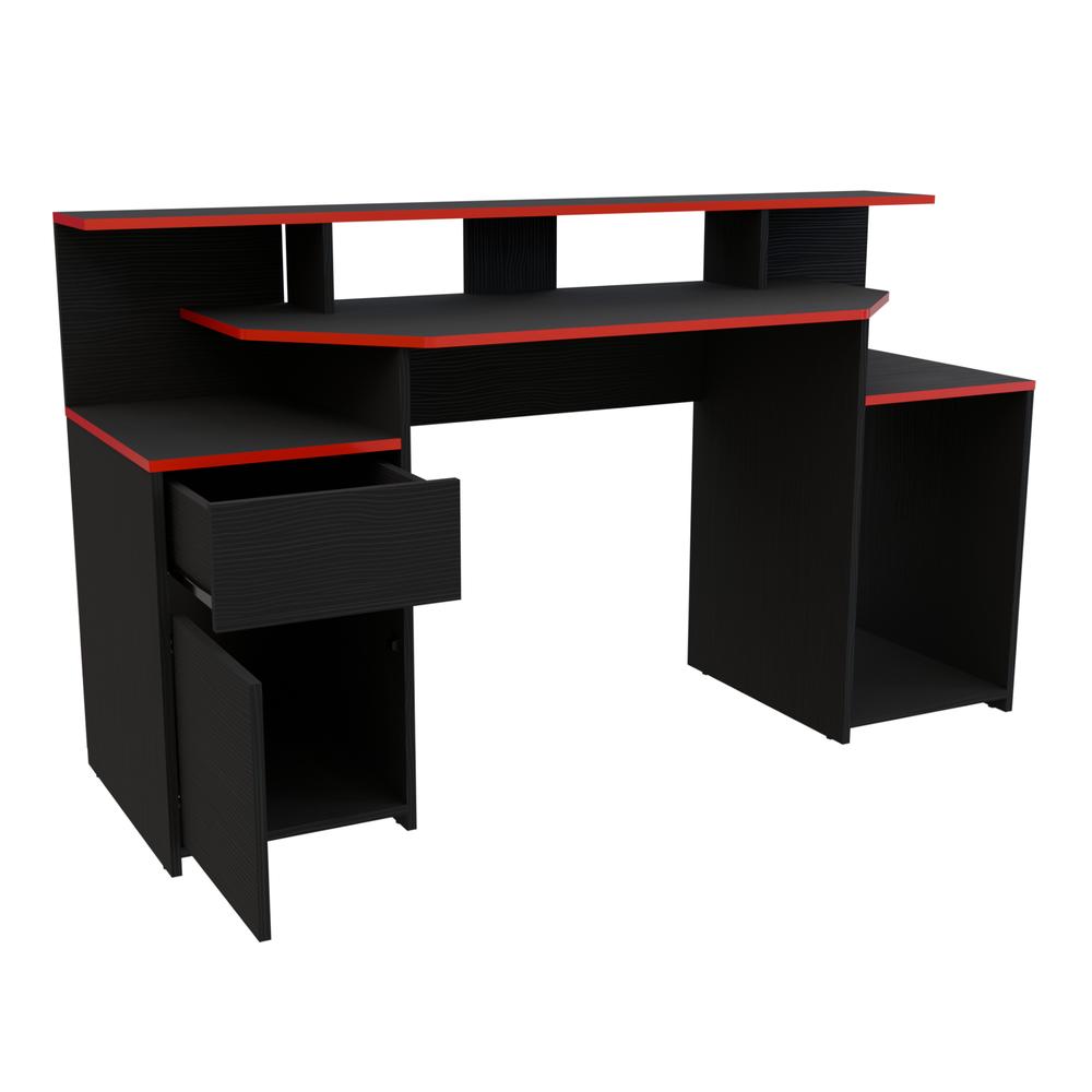 Foto 6 | Escritorio Gamer Ares Color Wengue Rojo