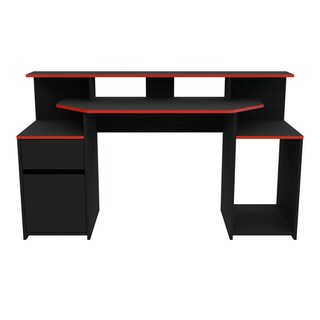 Foto 7 | Escritorio Gamer Ares Color Wengue Rojo